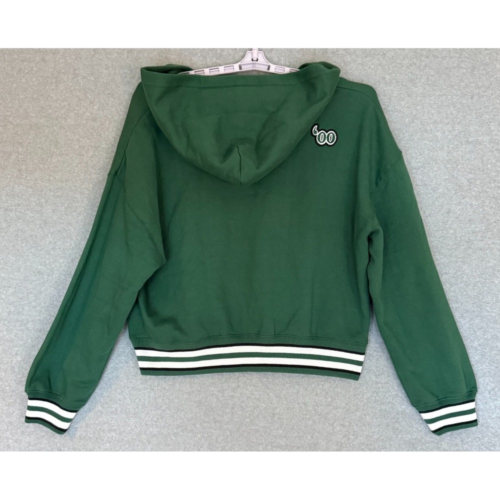 NEW! Erin Andrews Minnesota Wild Hoodie Womens XXL Green Lace-Up Short Pullover - Picture 3 of 10